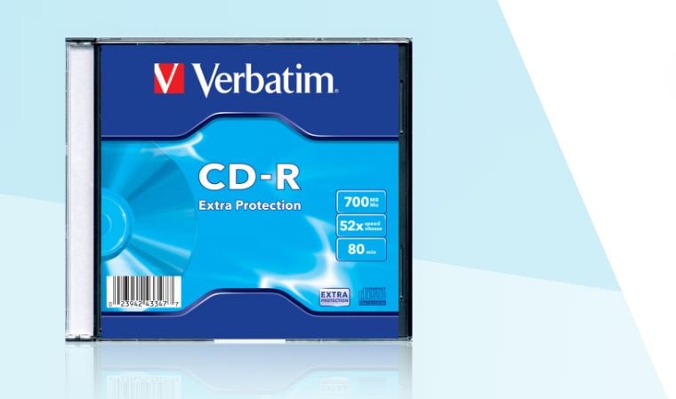 CD-R VERBATIM 43347, 52x, 700MB, 1buc - Slim Case